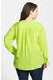 Anne Klein Zip Pocket Roll Sleeve Shirt (Plus Size) | Nordstrom
