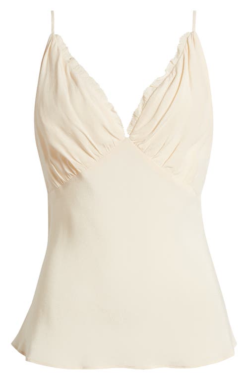 Shop Rue Sophie Florie Ruffle Trim Camisole In Champagne