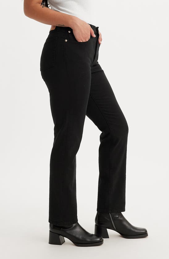 Shop Levi's® 501® Original High Waist Straight Leg Jeans In Black Sprout