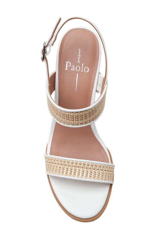 Linea Paolo Edith Wedge Sandal In Natural/eggshell