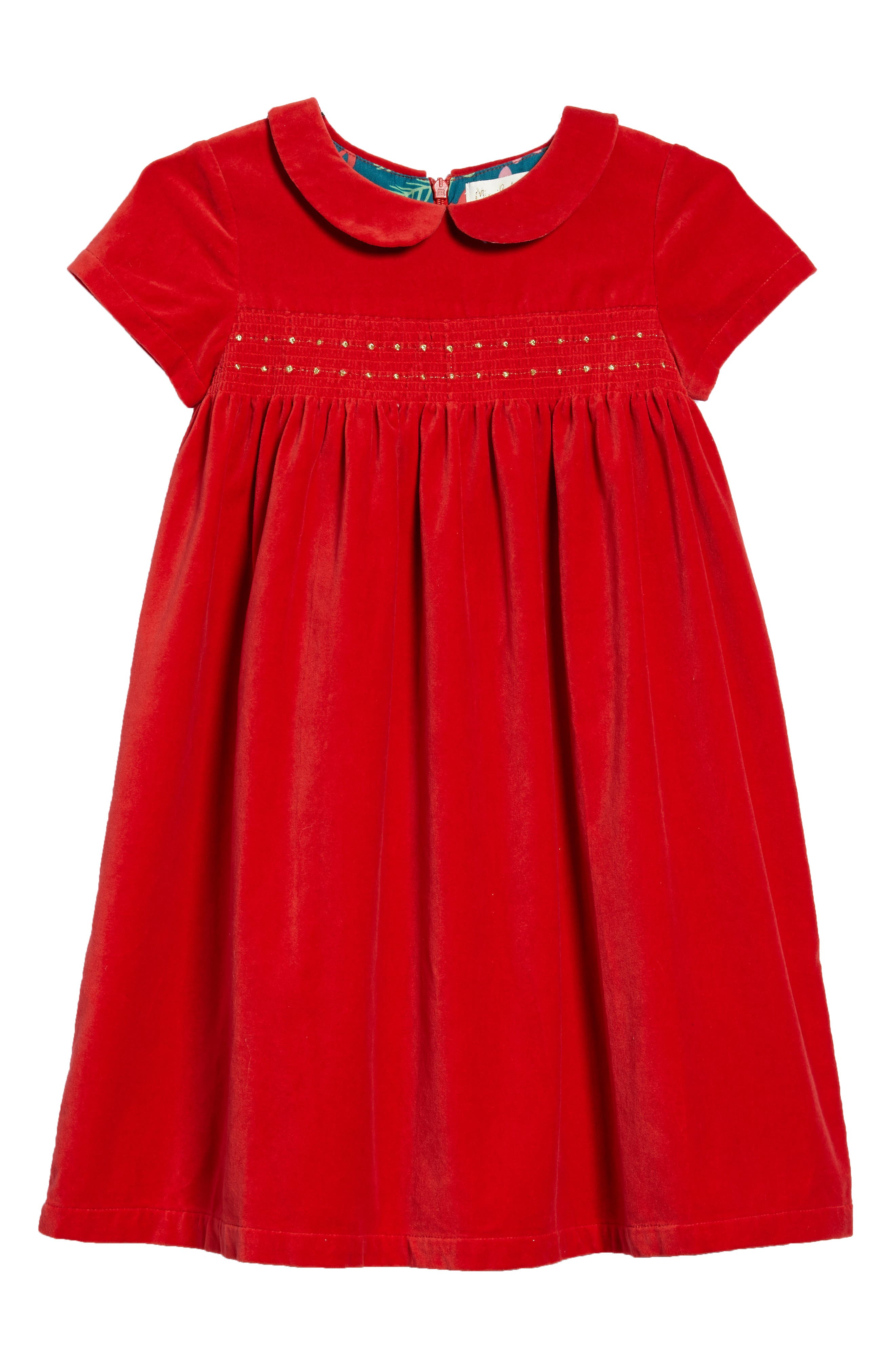 open lace back dress Cassie Velvet Tea Dress-Ruby Red