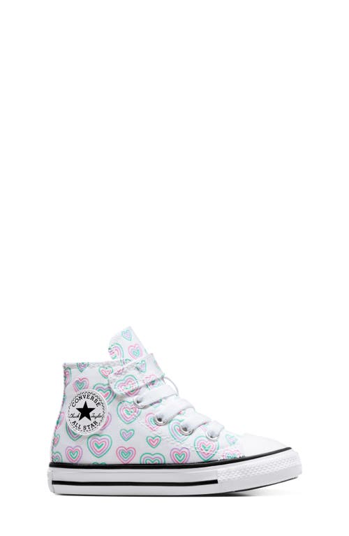 Shop Converse Kids' Chuck Taylor® All Star® 1v High Top Sneaker In White/oops Pink/white