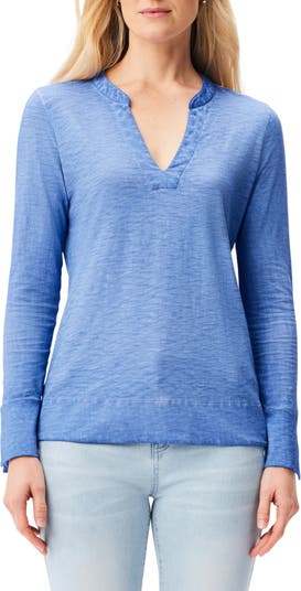 NZT by NIC+ZOE Nzt By Nic+zoe V-neck Cotton Blend Tank in Blue