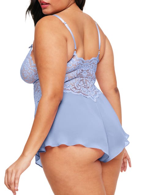 Shop Adore Me Odessa Romper Lingerie In Medium Blue