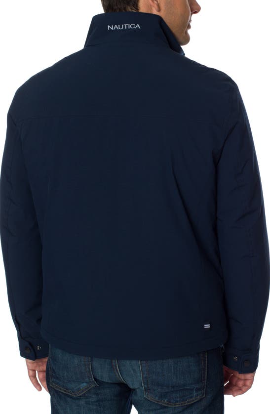 Nautica Lightweight Stretch Water Resistant Golf Jacket In Navy