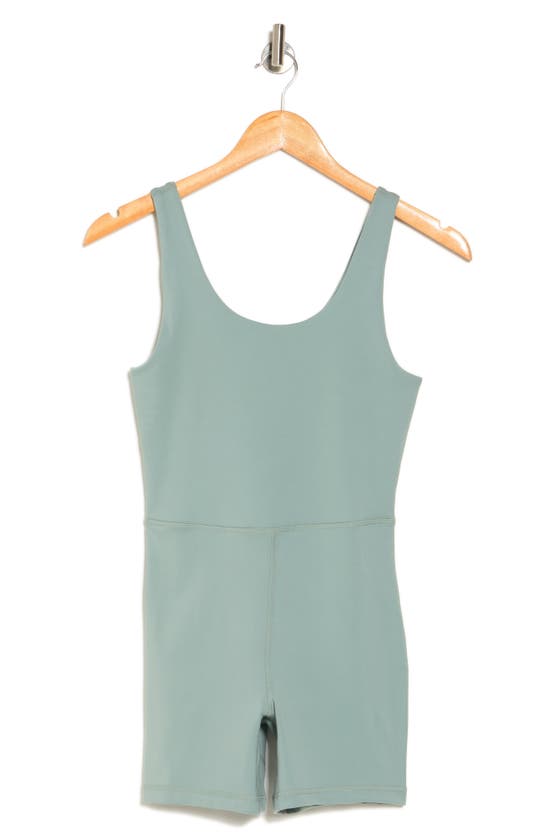 Yogalicious Lux Core Endurance Romper In Green Milieu