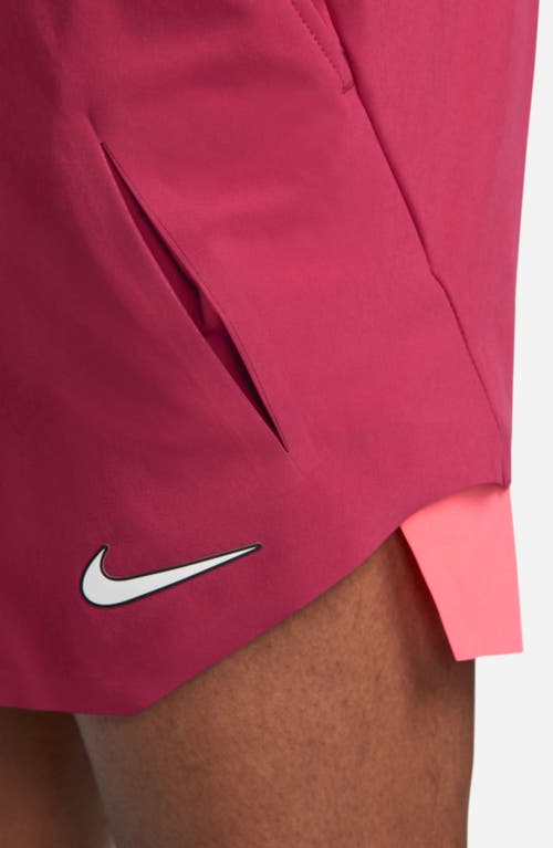 Shop Nike Court Dri-fit Slam Tennis Shorts In Noble Red/ember Glow/white
