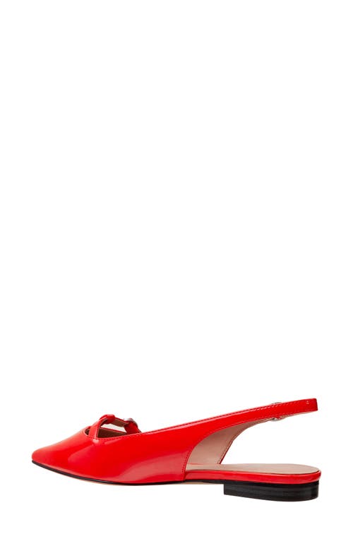 Linea Paolo Celina Pointed Toe Slingback Flat In Red