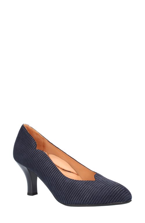 Bambelle Pointed Toe Pump in Navy