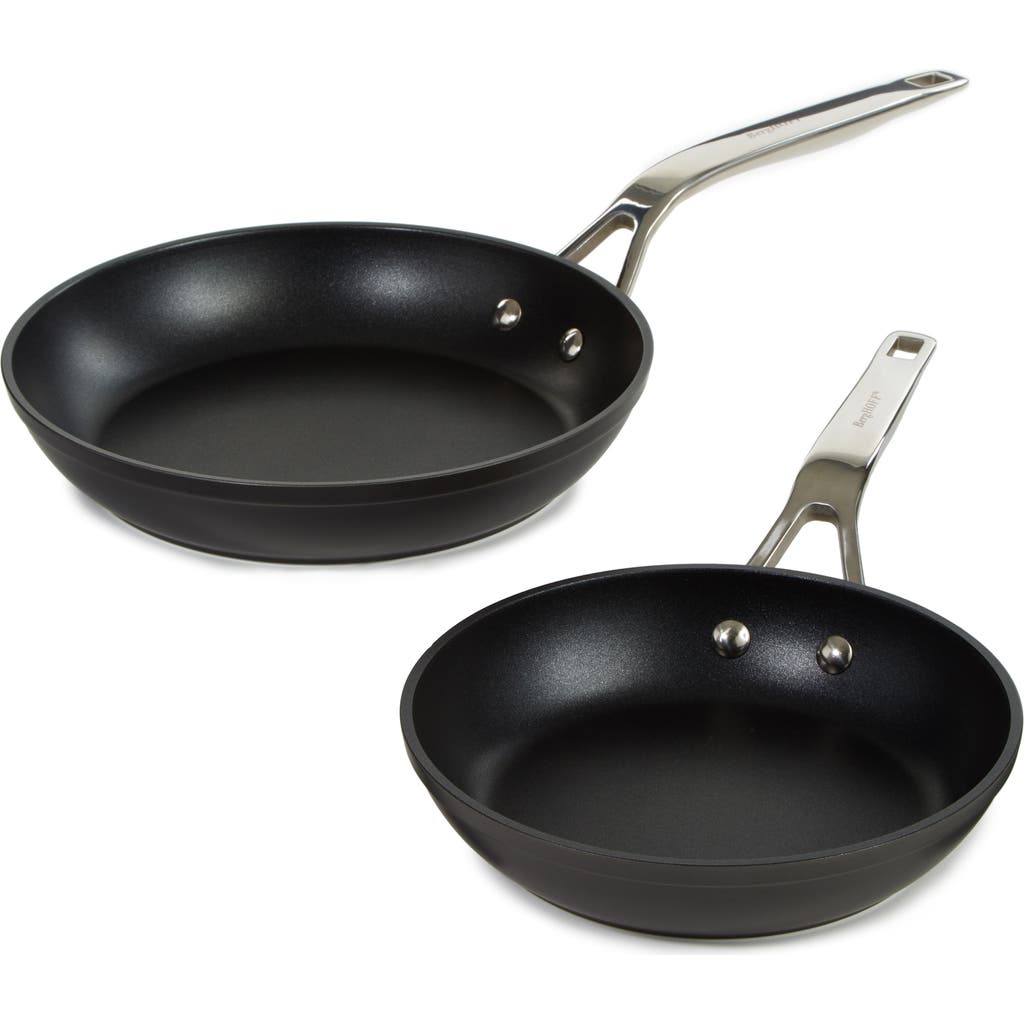 Berghoff Hard Anodized 2-piece Fry Pan Set In Black