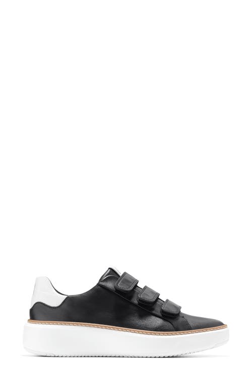 Shop Cole Haan Grandpro Topspin Strap Sneaker In Black/white