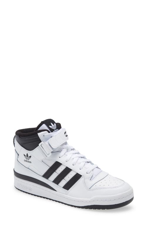 Adidas Originals Adidas Forum Mid Sneaker In White/core Black
