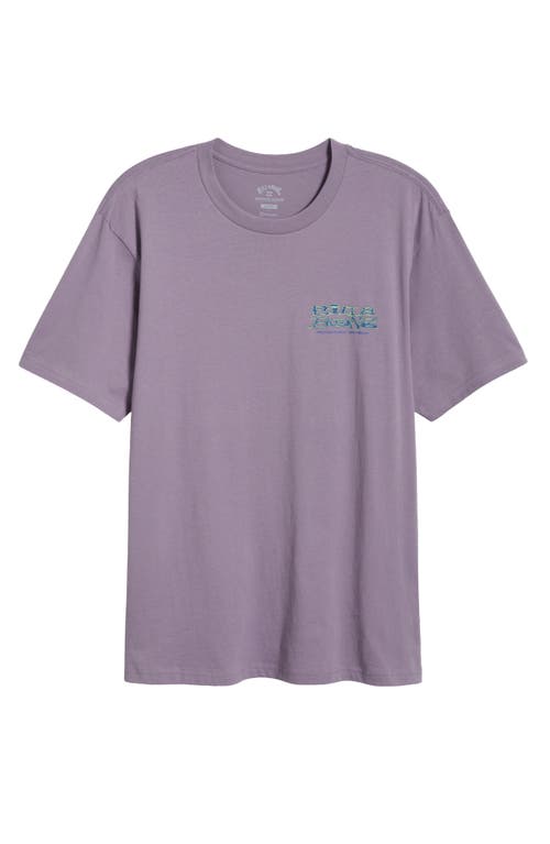 Shop Billabong Lizard Logo Organic Cotton Graphic T-shirt In Purple Ash