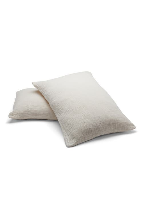 Casper Textured Cotton Pillow Shams in Cream at Nordstrom, Size King