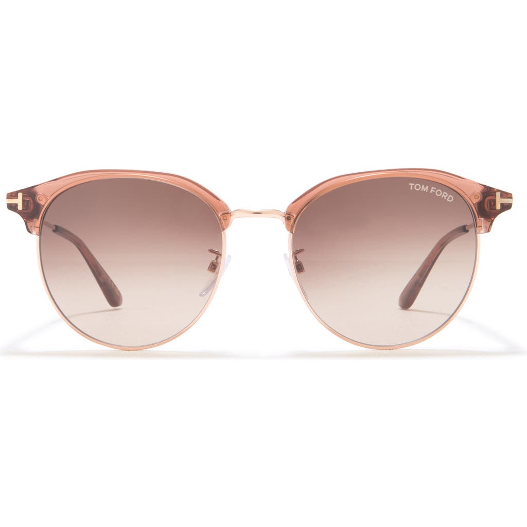 Tom Ford 55mm Gradient Round Sunglasses In Gold