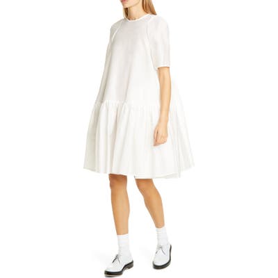 Cecilie Bahnsen Annabella Floral Matelasse Dress, US / 12 UK - White (Nordstrom Exclusive)