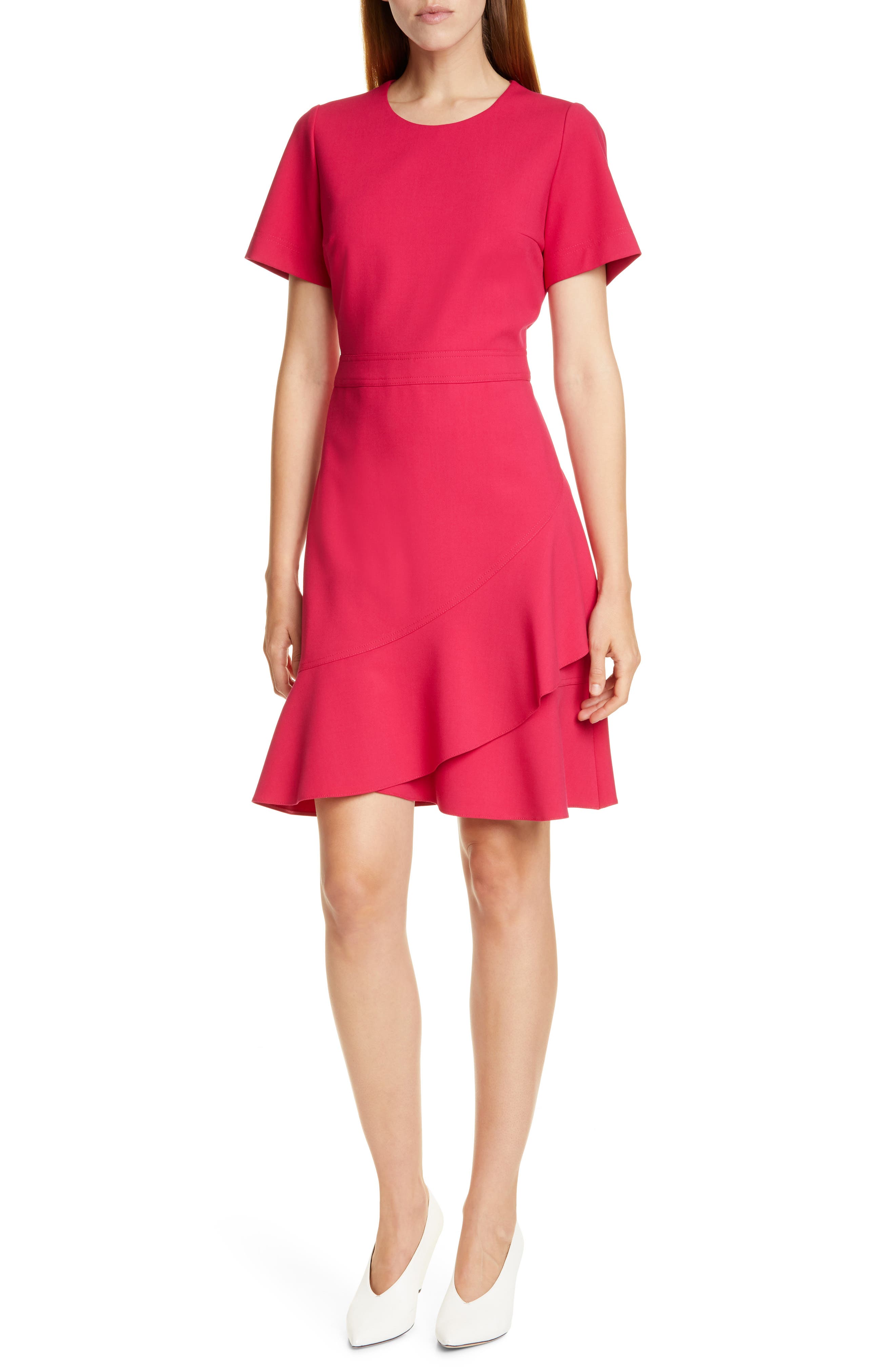Hugo Kasica Fit & Flare Dress, Pink