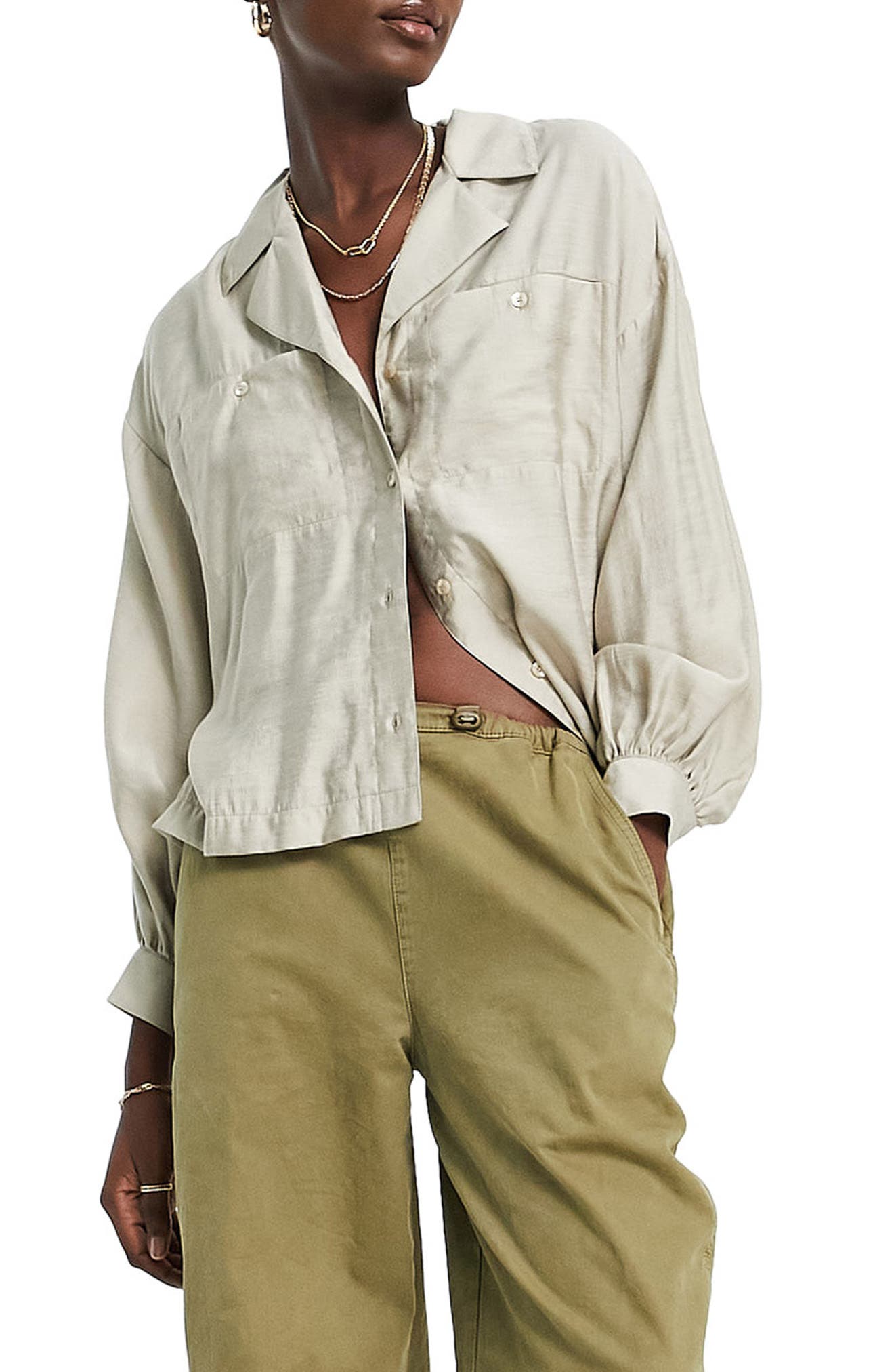 Topshop Smart Utility Shirt | Nordstrom