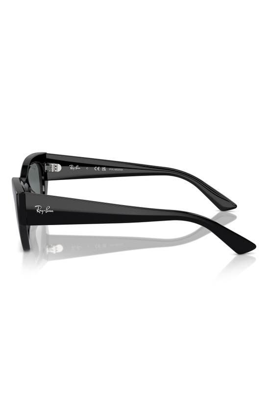 Ray Ban Zena Bio-based Sunglasses Black Frame Grey Lenses Polarized 49-22 In Black