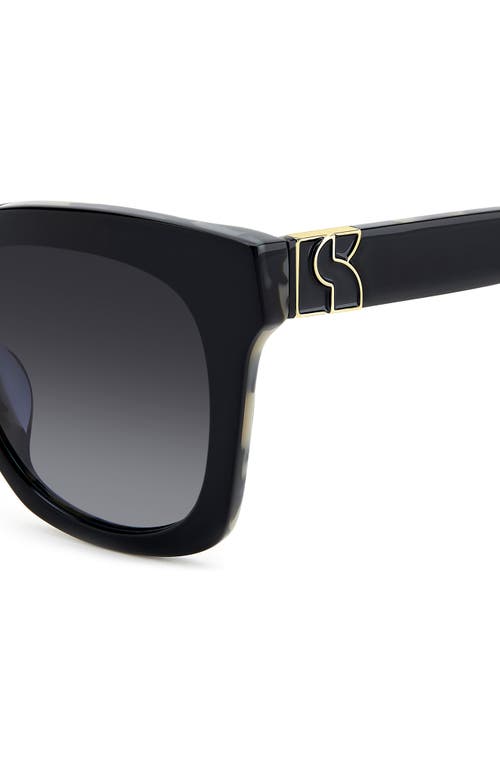 Shop Kate Spade New York Constance 53mm Gradient Cat Eye Sunglasses In Black/grey Shaded