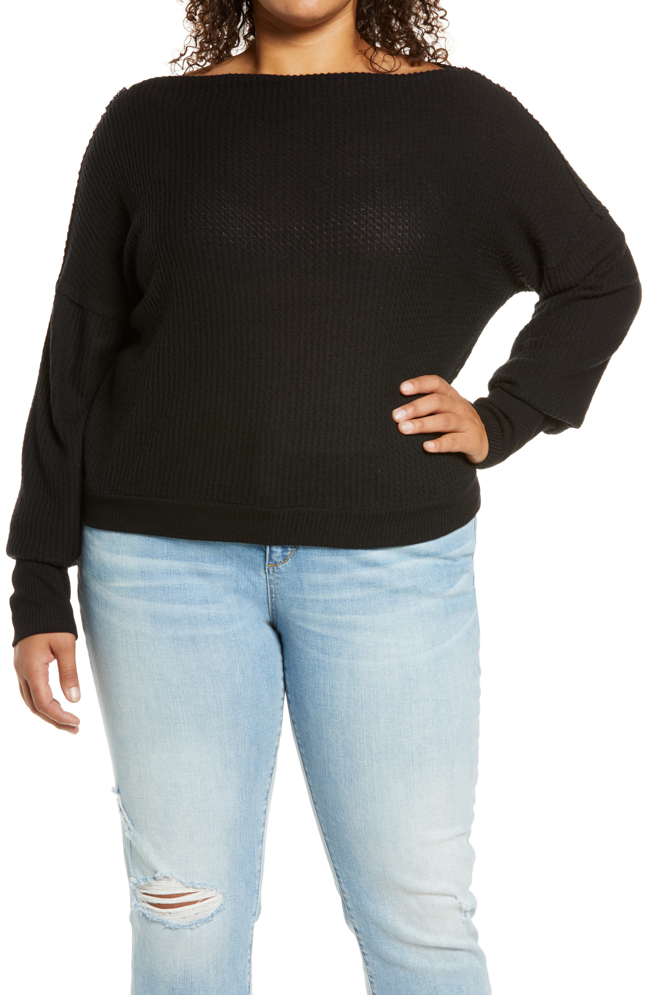 off the shoulder thermal top