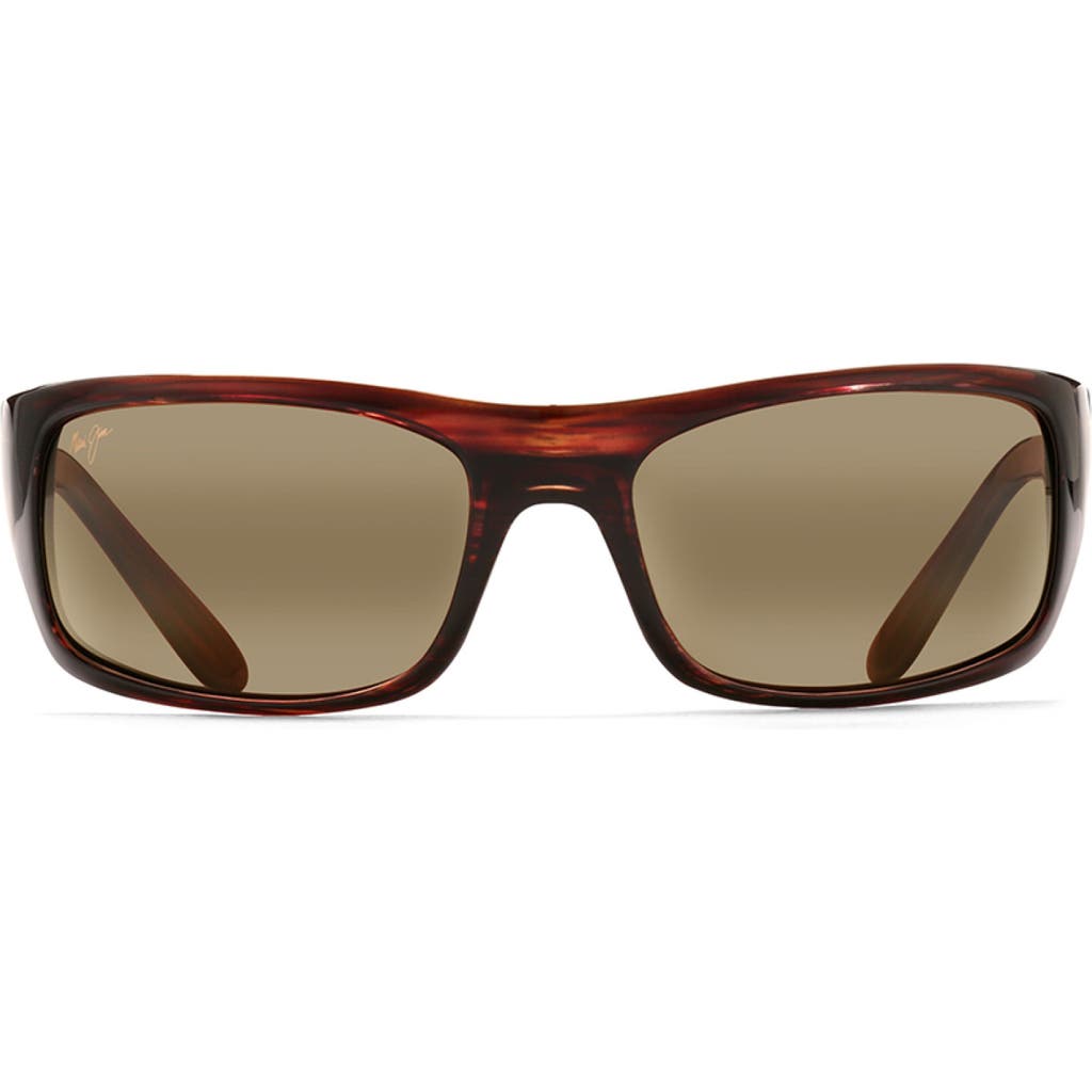 Maui Jim Peahi 65mm Polarized Sport Sunglasses In Tortoise/hcl Bronze Lens