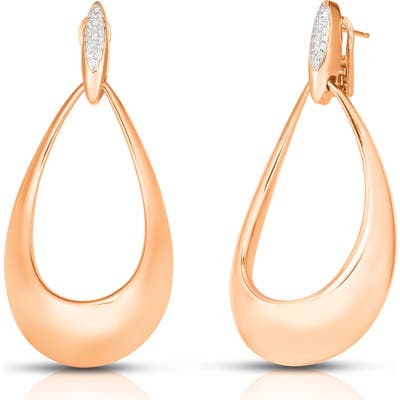 Roberto Coin Classic Oro Diamond Hoop Earrings