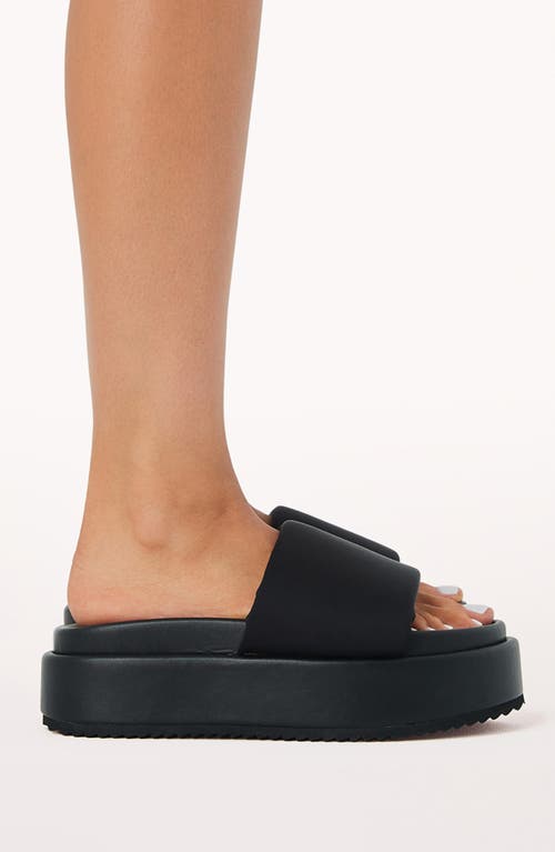 Shop Billini Gloria Platform Slide Sandal In Black Neoprene