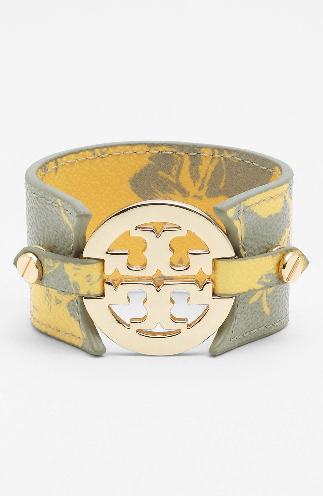 Tory Burch 'Large' Print Leather Bracelet Nordstrom