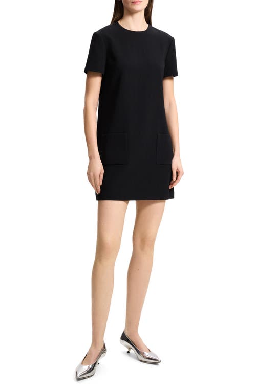Theory Admiral Crepe Shift Dress In Black