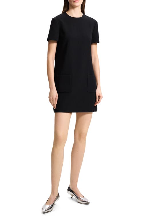 Theory Admiral Crepe Shift Dress Black - 001 at Nordstrom,