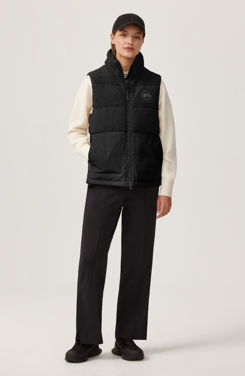 Canada Goose Elora Fleece Black Label Vest In Black