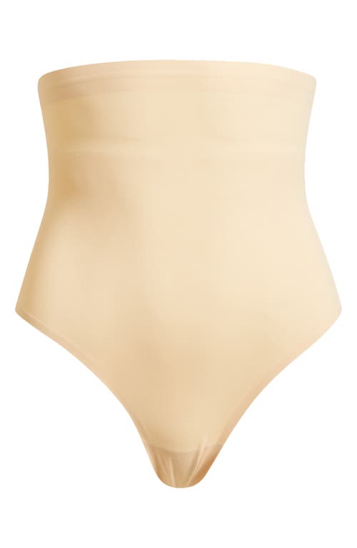 Magic Bodyfashion Magic Sexy High-thong High Waist Shaping Thong In Latte