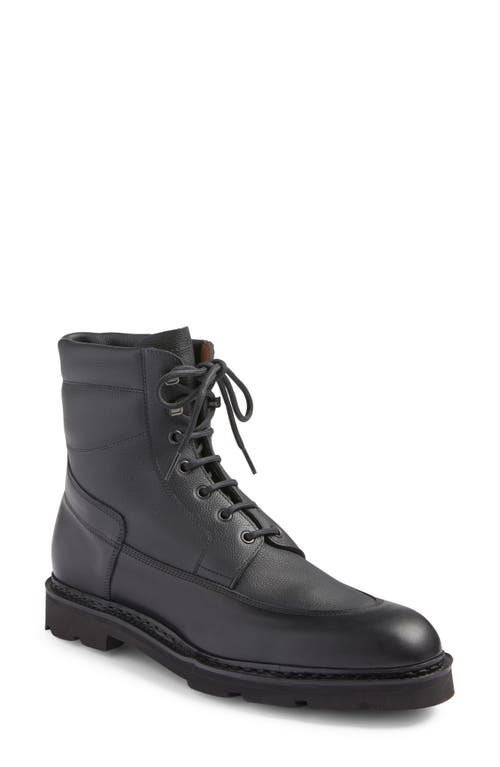 Peak Longwing Lugged Ankle Boot in Black