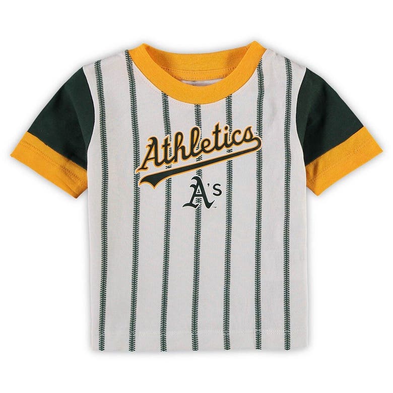 Outerstuff Toddler White/Green Oakland Athletics Position Player T-Shirt & Shorts Set