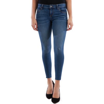 Kut From The Kloth Connie Raw Hem Ankle Skinny Jeans, Blue