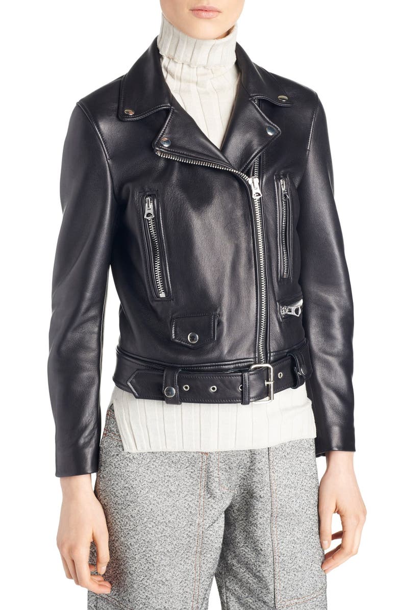 Acne Studios Mock Leather Moto Jacket Nordstrom