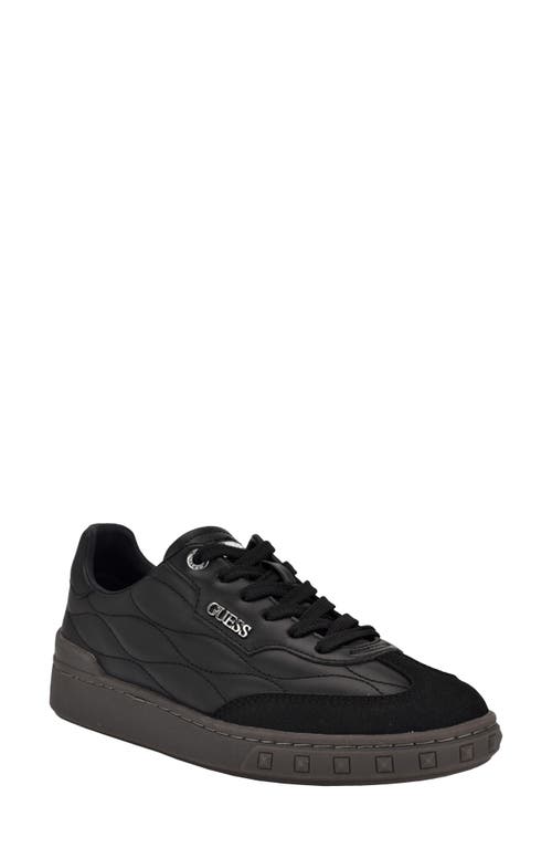 Guess Women's Iquilt Lace-up Sneakers In Black