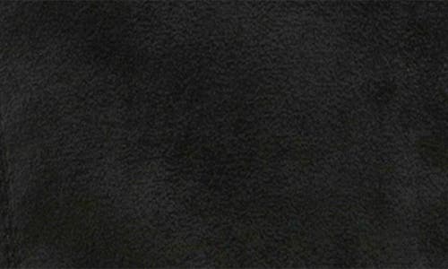 Dolce Vita Raj Wide Calf Onyx Suede Leather Pointed-toe Knee-high Boots In Black Faux Suede