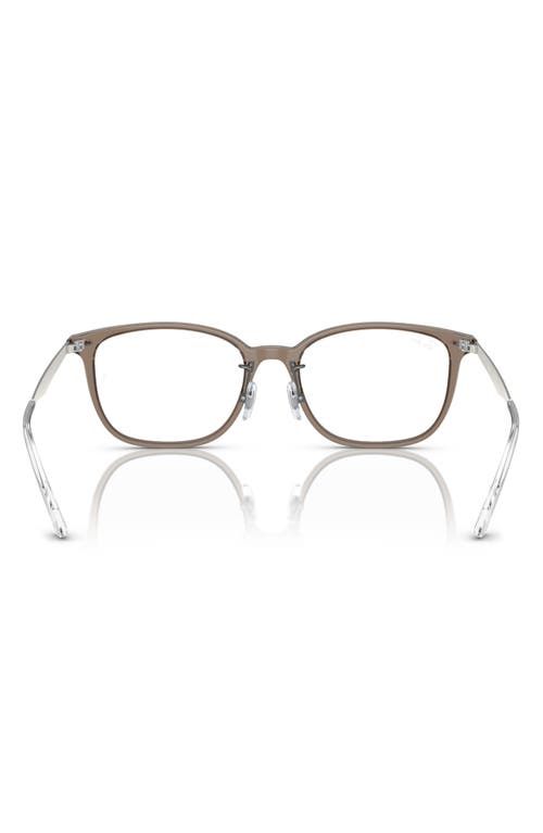 Ray Ban Ray-ban 52mm Pillow Optical Glasses In Transparent Grey