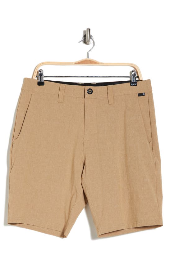Shop Volcom Frickin' Cross Shred Static Shorts In Dark Khaki