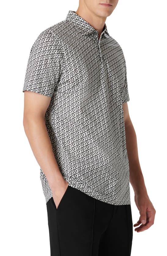 Shop Bugatchi Victor Ooohcotton® Geo Print Polo In Cement