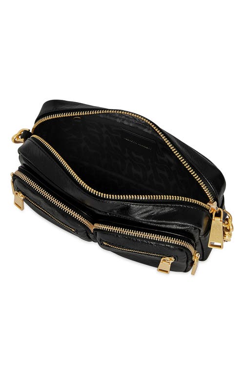 Shop Rebecca Minkoff Small Surplus Leather Crossbody Bag In Black