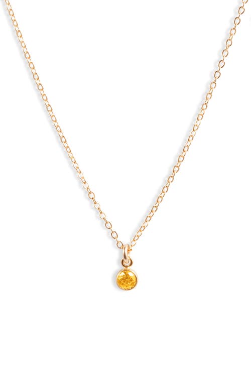 Set & Stones Birthstone Charm Pendant Necklace in Gold /November at Nordstrom