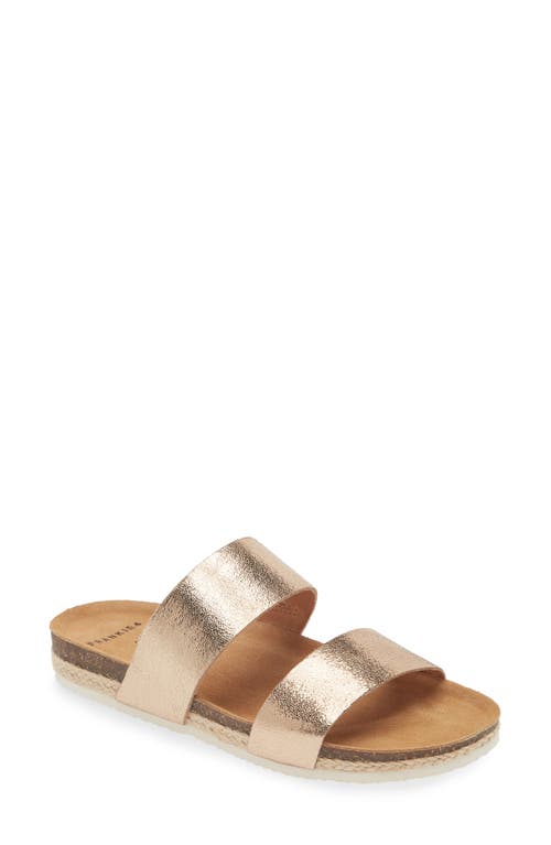 Maria III Slide Sandal in Rose Gold