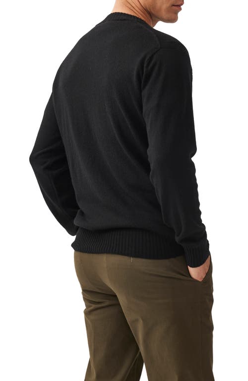 Shop Rodd & Gunn Christchurch Wool & Cashmere Crewneck Sweater In Onyx