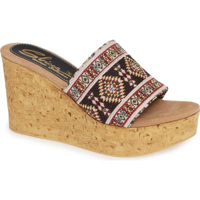 Sbicca Orabela Platform Wedge Sandal, Black