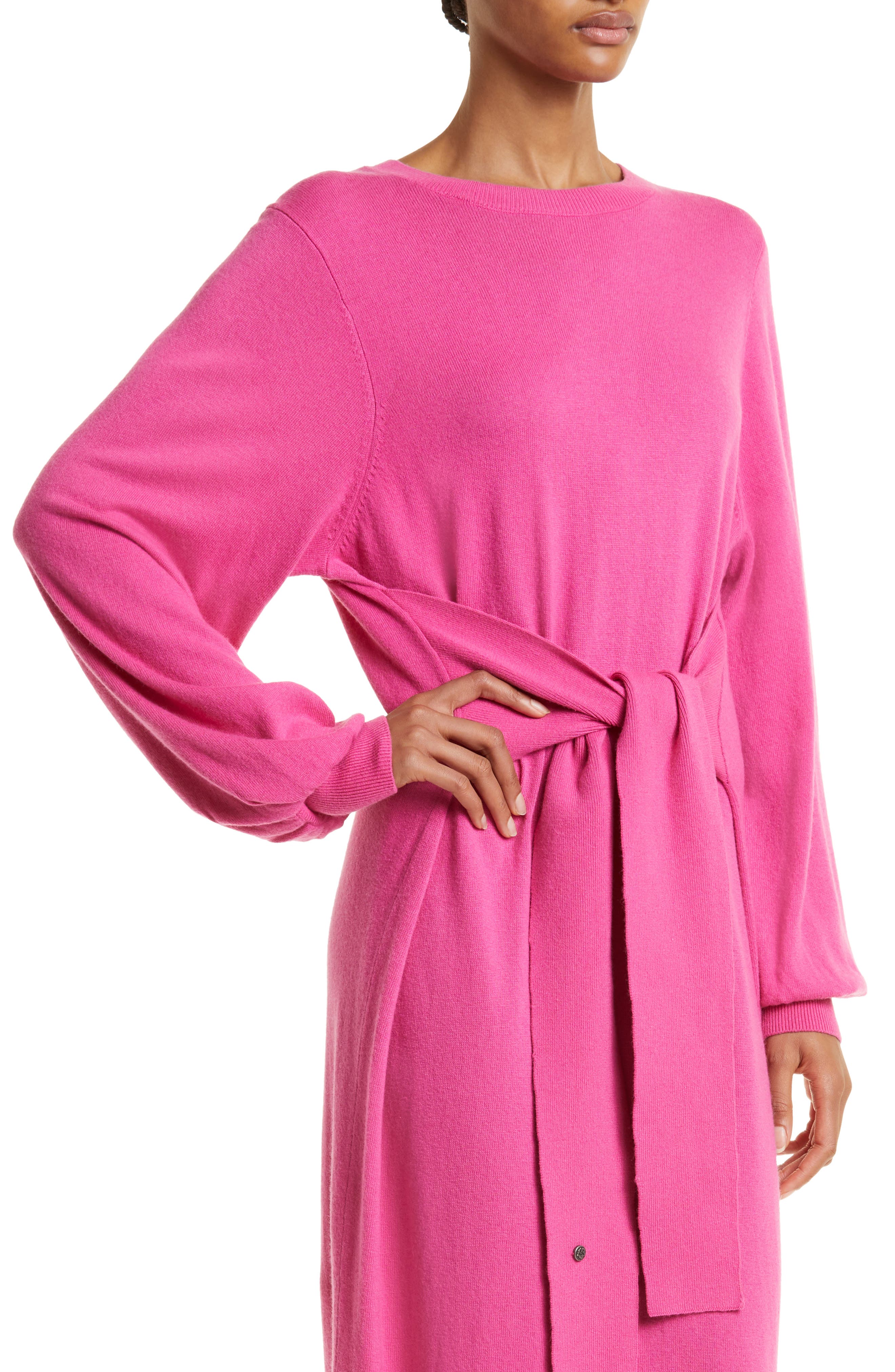 Ted Baker London Essya Slouchy Long Sleeve Tie Waist Sweater Dress