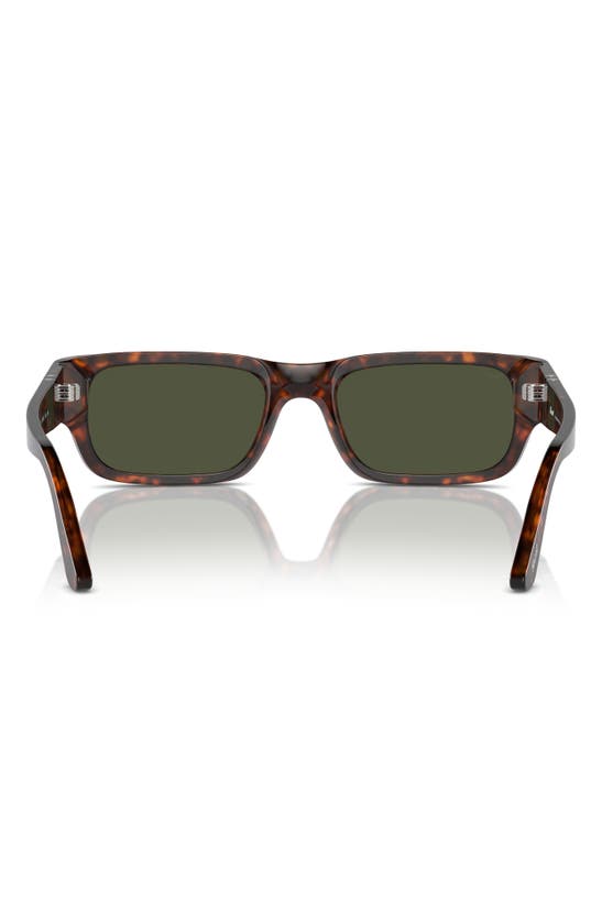 Shop Persol Adrien 55mm Rectangular Sunglasses In Havana