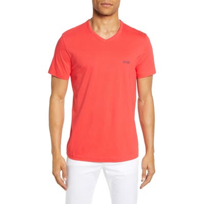 Boss Teevn Regular Fit V-Neck T-Shirt, Red